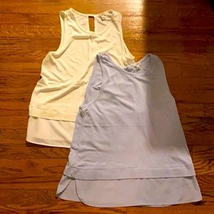 2 flowy JCrew Tanks.  One ivory one light blue.